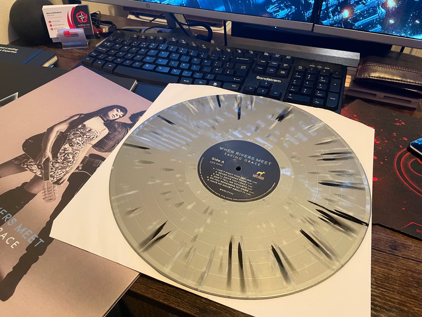 Customer photo review of SAVING GRACE ~ SILVER SPLATTER VINYL 50% OFF