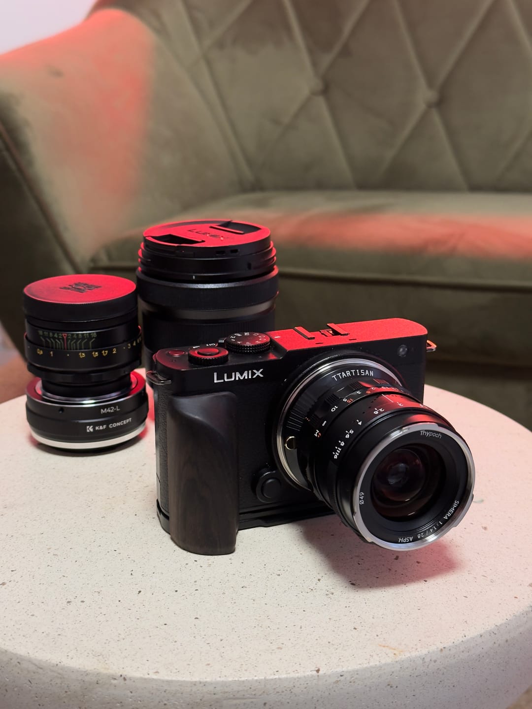 Customer photo review of Wooden L-Shaped Grip for Lumix S9 WG Design