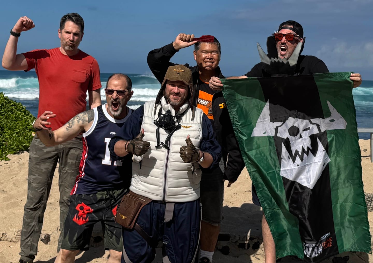 Customer photo review of Warhammer 40K Ork Battleworn Insignia All Over Printed T-shirt Tank Top Zip Hoodie Pullover Hoodie Hawaiian Shirt Beach Shorts Joggers