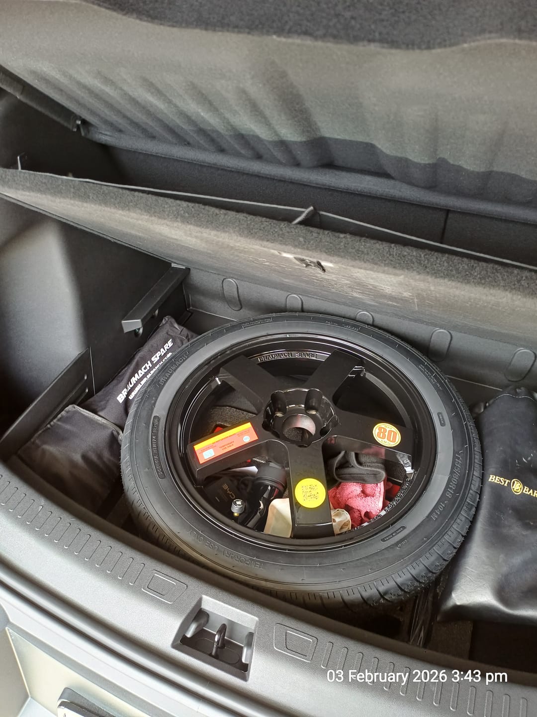 Customer photo review of BYD ATTO 2 Space Saver Spare Wheel - HUB CENTRIC - Braumach Spare Wheel Kit - 2025-2026
