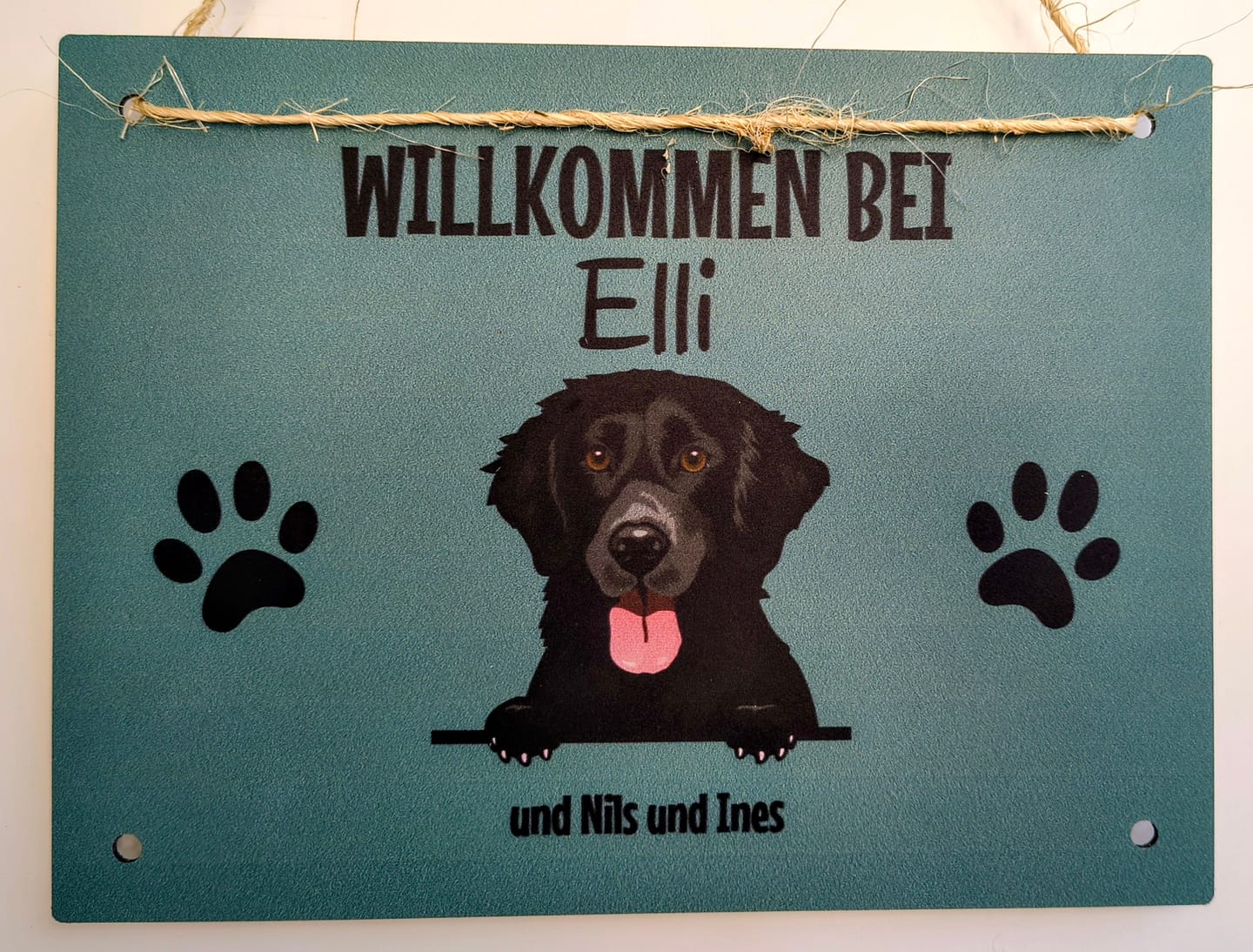 Customer photo review of Spähende Haustiere - Individuelles Türschild