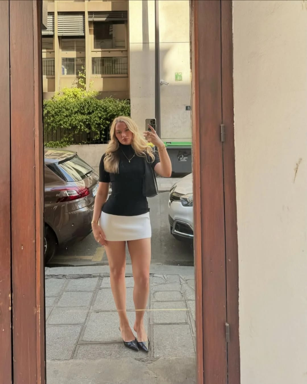 Customer photo review of Lisbeth High Neck Mini Dress