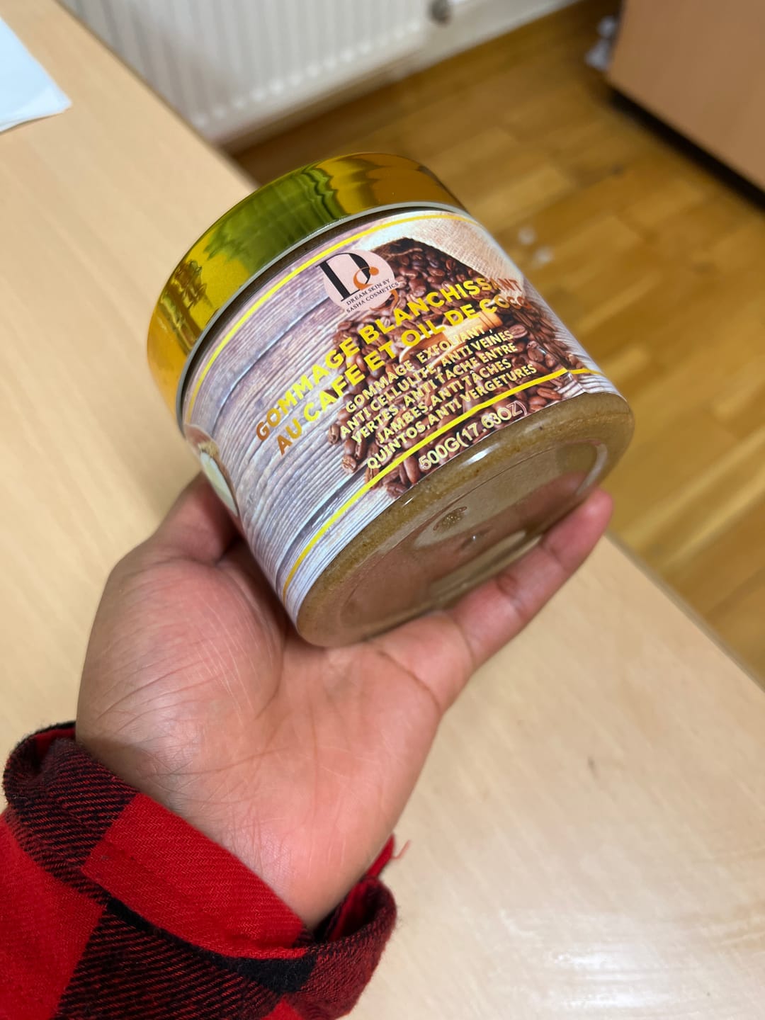 Customer photo review of GOMMAGE AU CAFE ET HUILE DE COCO