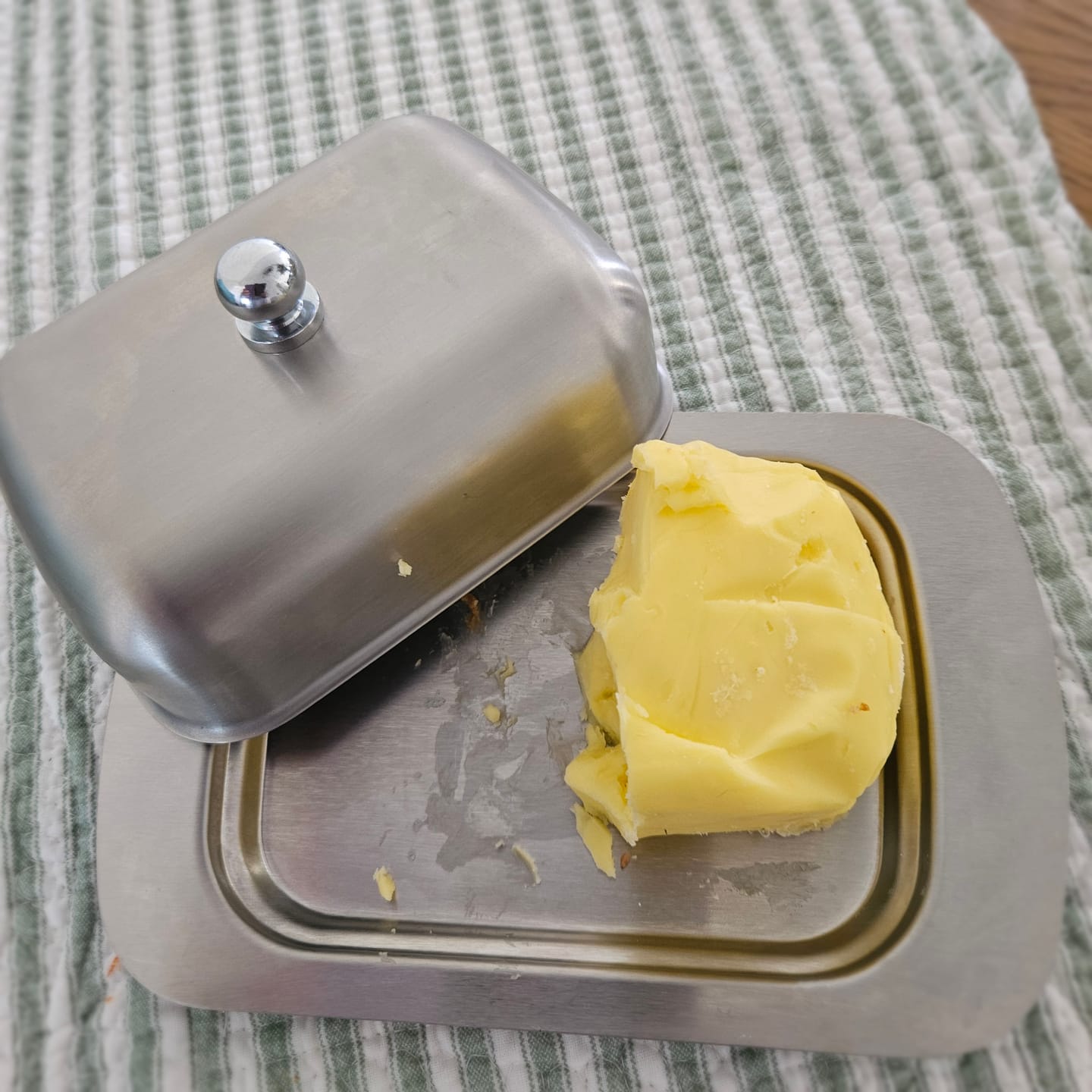 Customer photo review of Stainless Steel Butter Dish with Lid