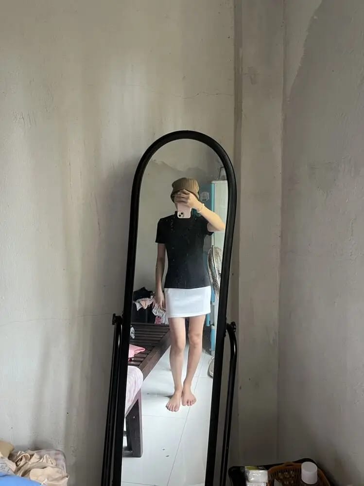Customer photo review of Lisbeth High Neck Mini Dress