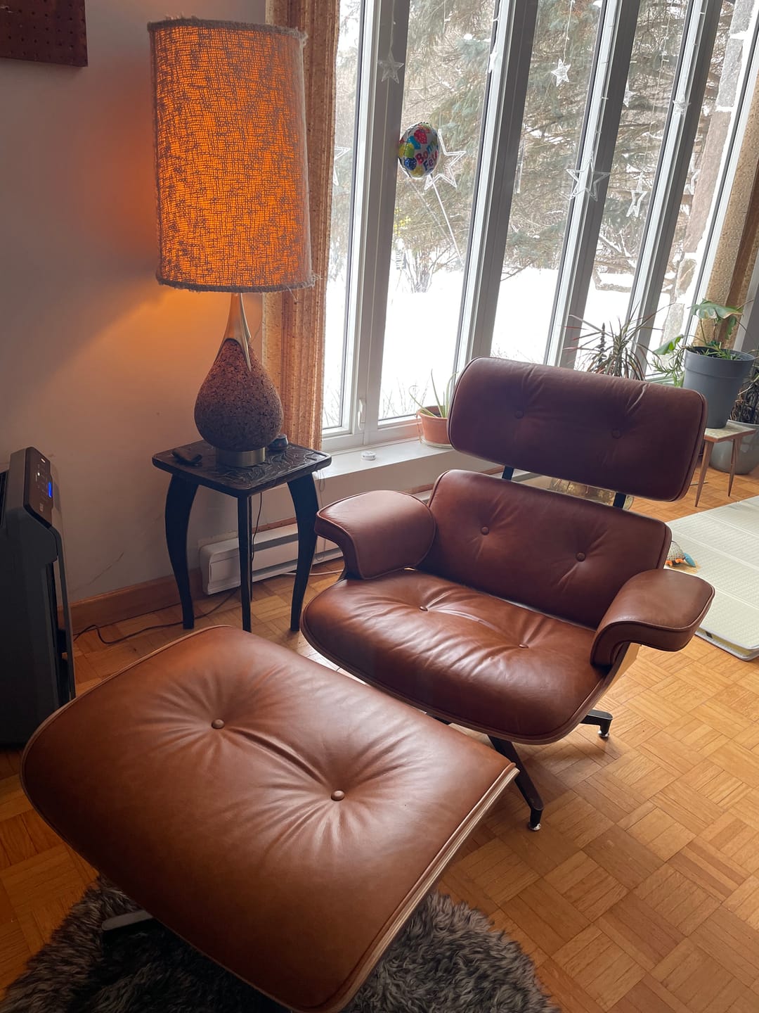 Customer photo review of Meseo Cognak Lounge Chair and Ottoman