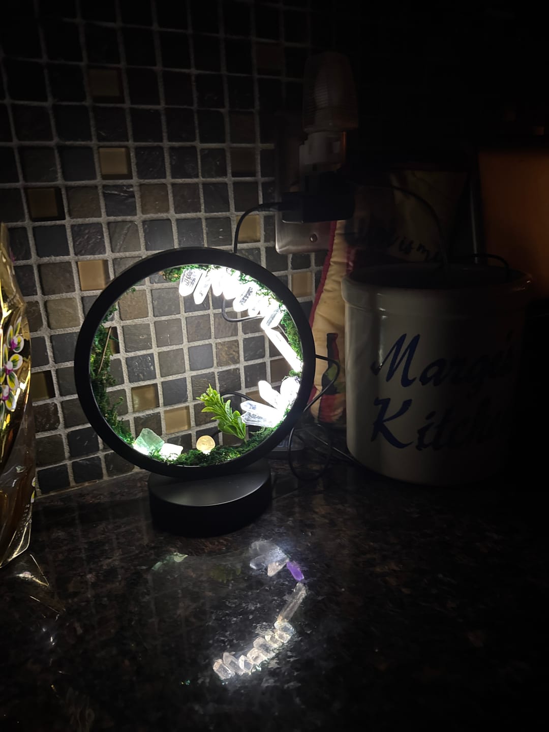 Customer photo review of Natural Quartz Forest LED Lamp