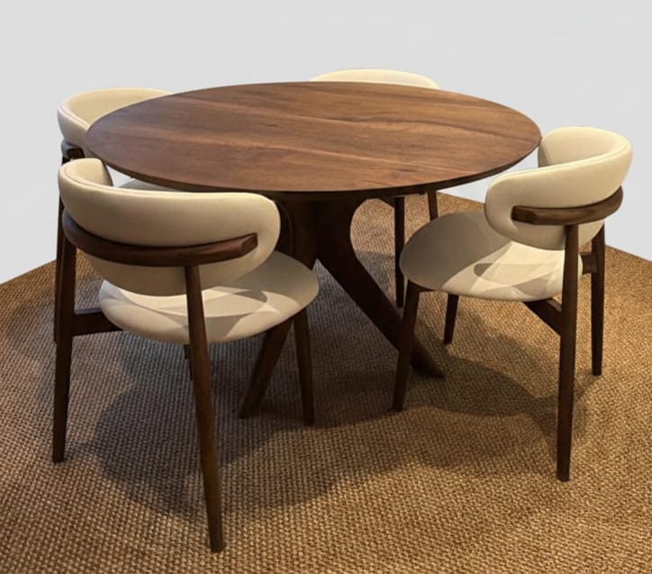 Customer photo review of Bibi Extendable Round Oak Dining Table