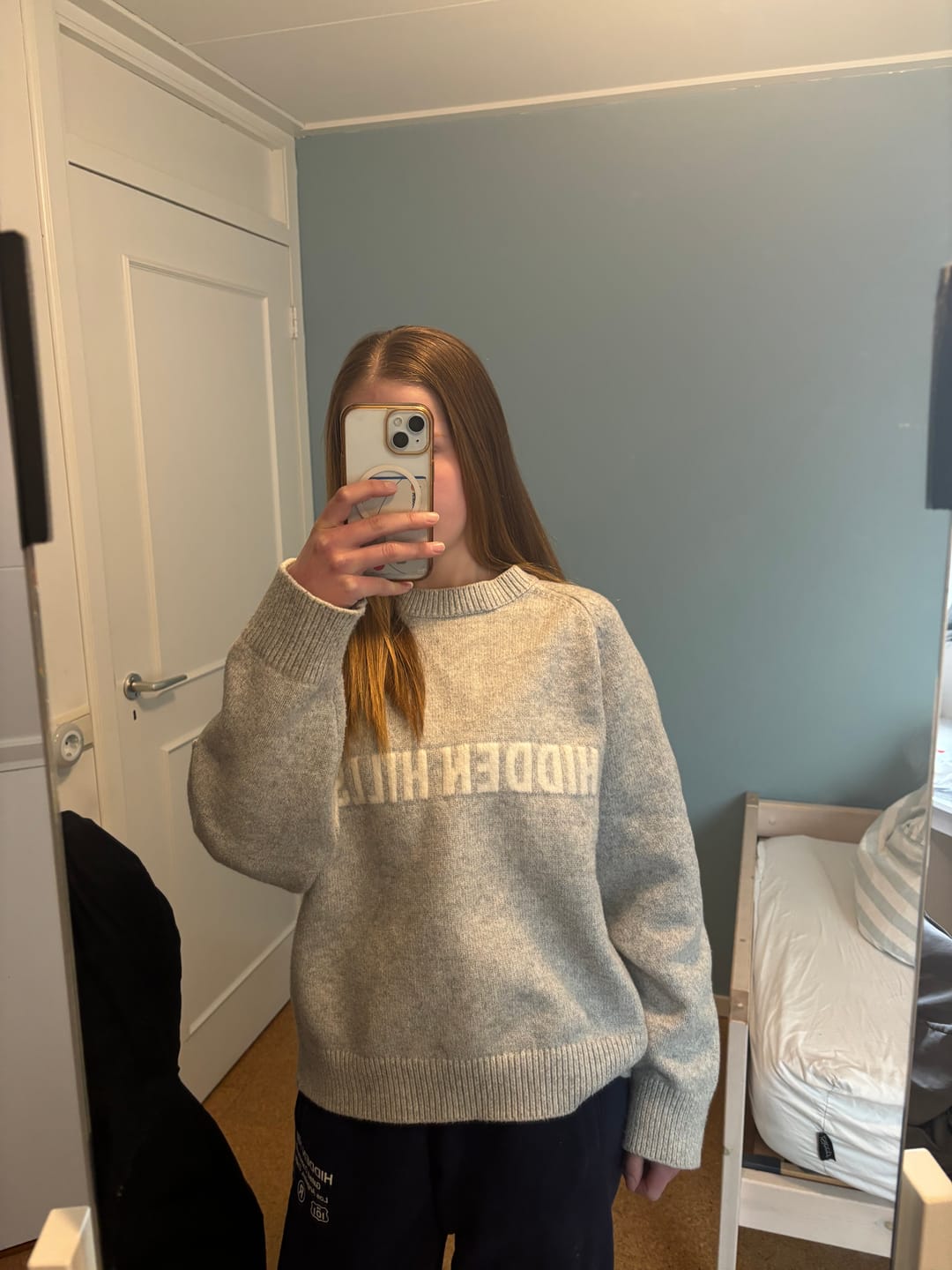 Avis client avec photo sur le PULL EN MAILLE GRIS CLAIR