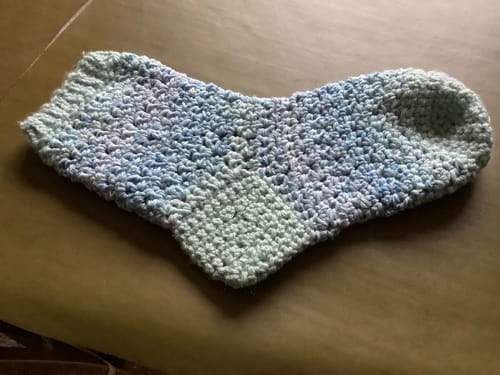 Customer photo review of Sunday Slipper Socks Kit or Pattern