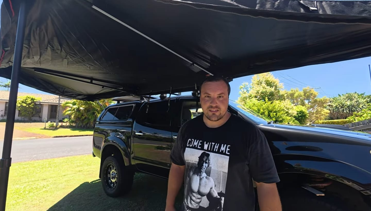 Customer photo review of OPENROAD 180 Free Standing Awning