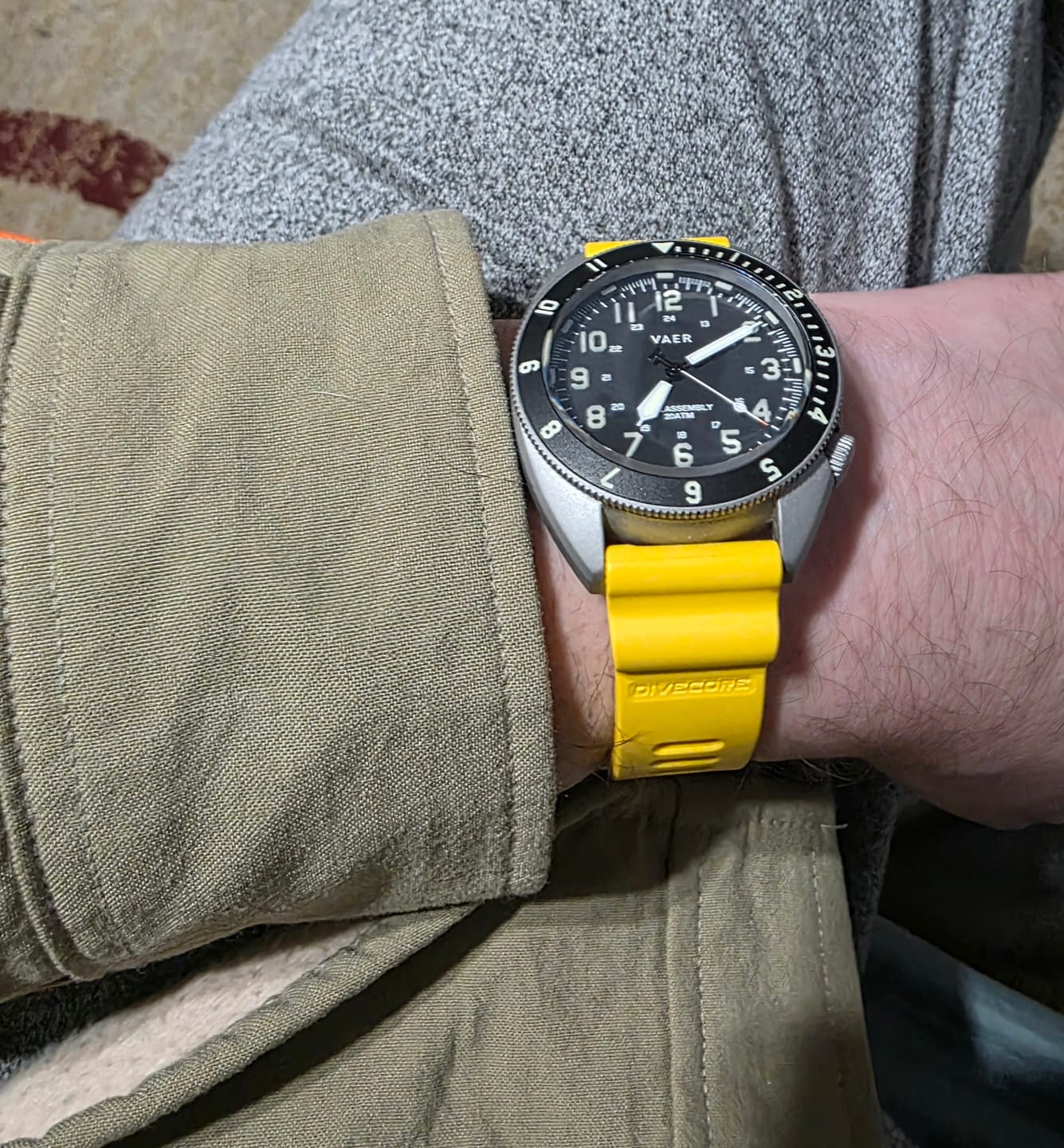 Customer photo review of Divecore - American FKM - HP Professional Diving Watch Strap - Yellow