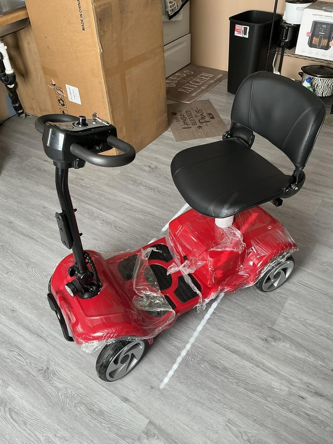 Customer photo review of Flycity 30 Miles Long Range Electric Mobility Scooter With Basket