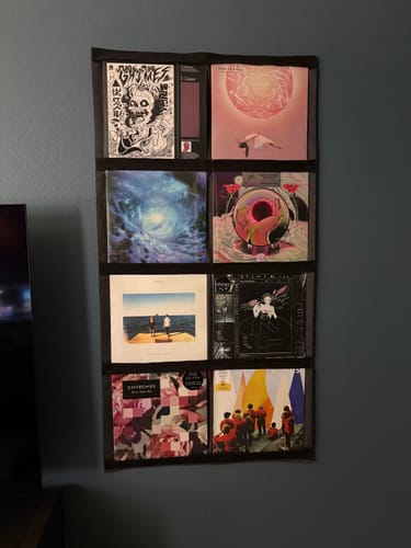 Customer photo review of 12" Vinyl Record Display Frame - LP Wall Storage