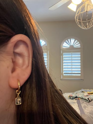 Customer photo review of Vintage Rose Earrings