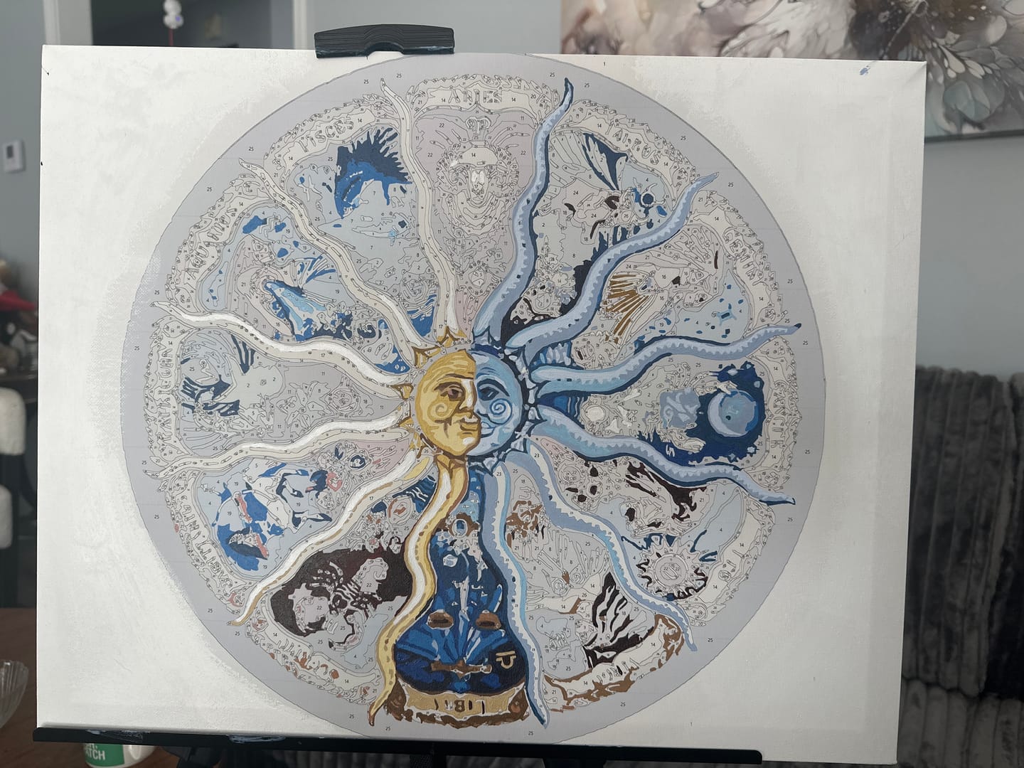 Customer photo review of Zodiac Signs | Paint by Numbers