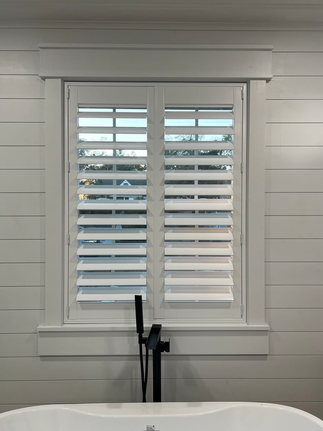 Customer photo review of Hybrid Wood Plantation Shutter