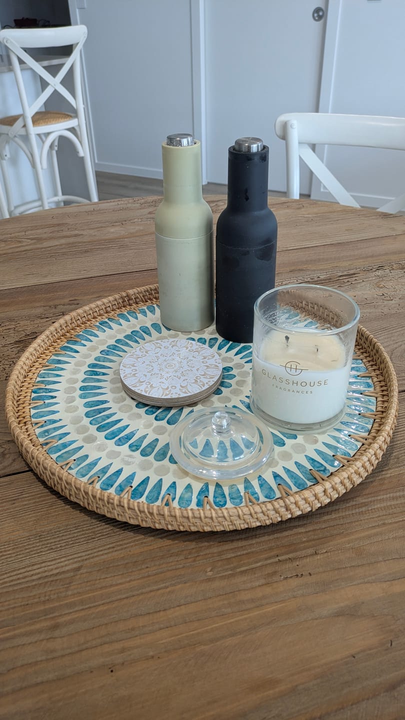 Customer photo review of Serene Large Rattan Tray