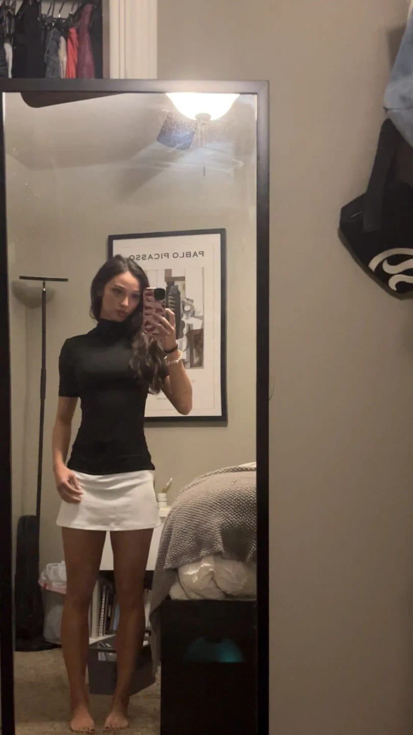 Customer photo review of Lisbeth High Neck Mini Dress