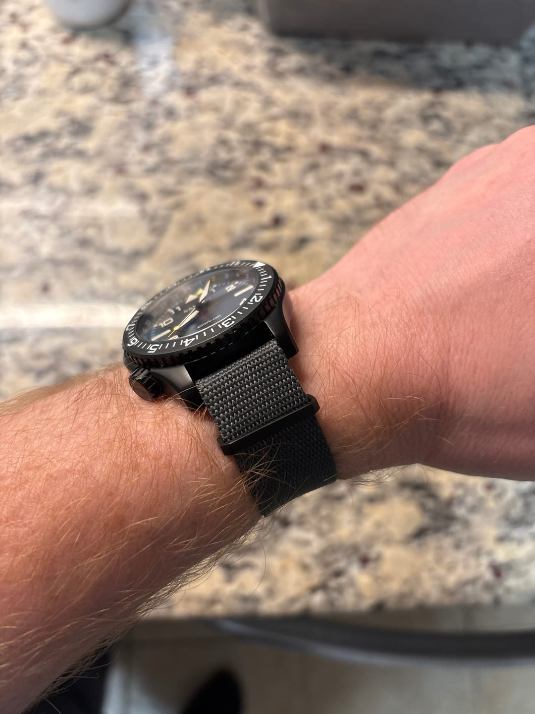 Customer photo review of Five Eye Nylon Watch Strap - PVD/Black