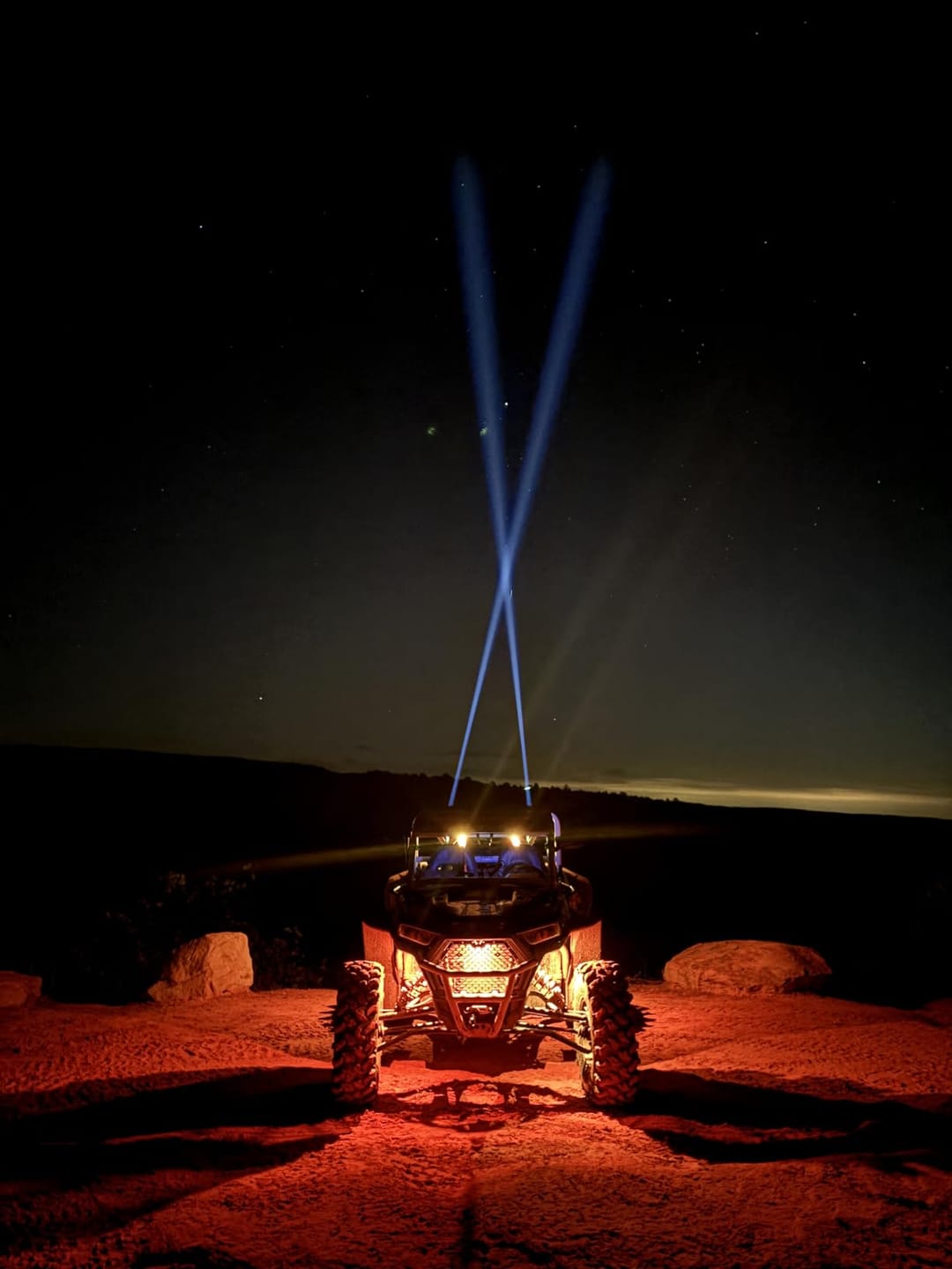 Customer photo review of 70mm Whipless LED Whip Lights w/ 1.5''-2'' Roll Bar Mounts for Can-Am Polaris CFMOTO