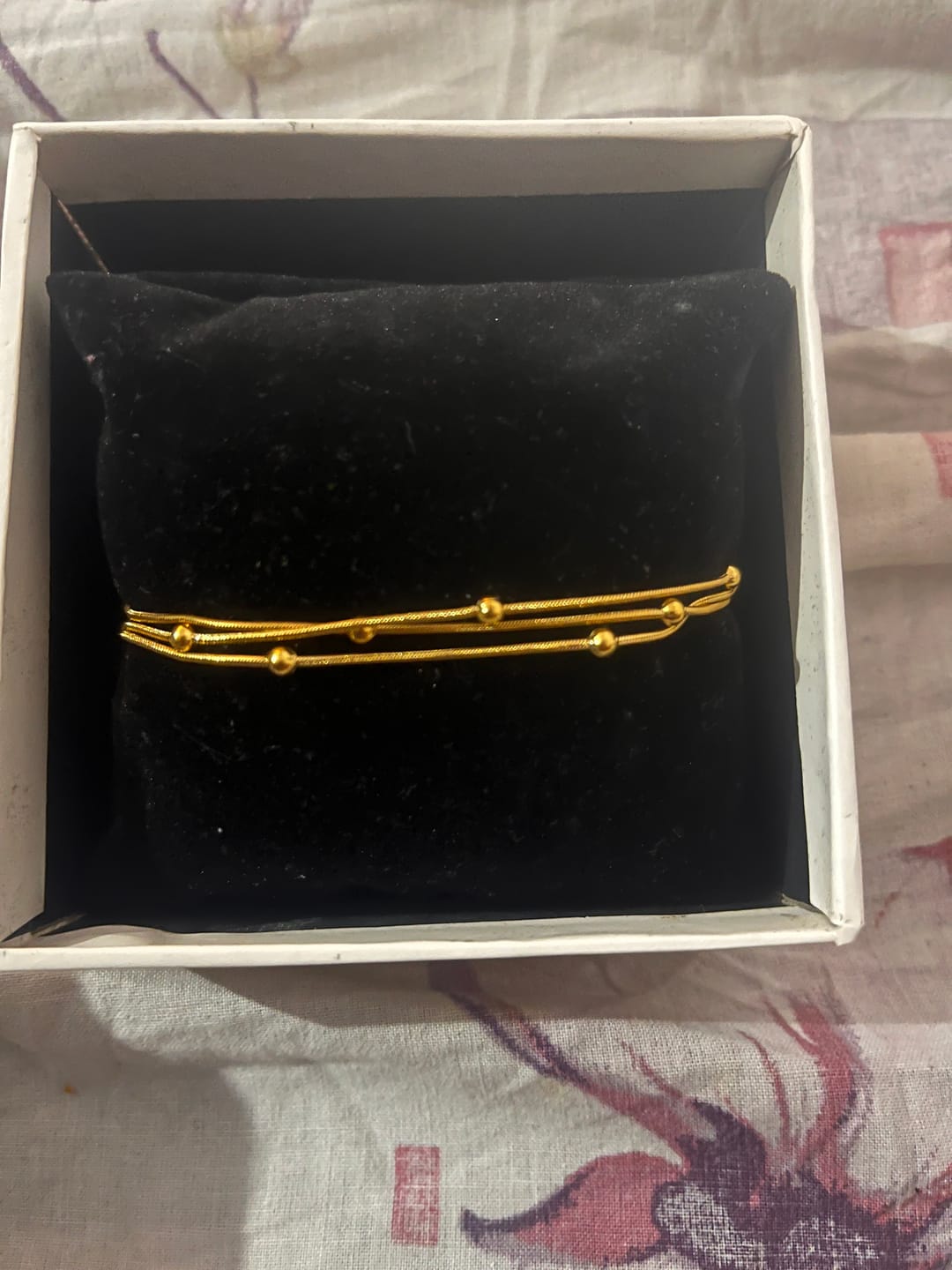 Customer photo review of Beaded Beauty Layered Chain Bracelet