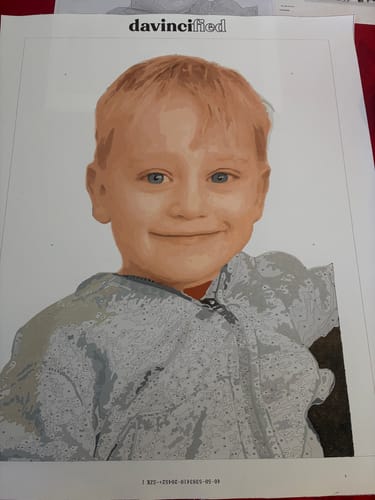 Customer photo review of Custom Paint by Numbers Kit