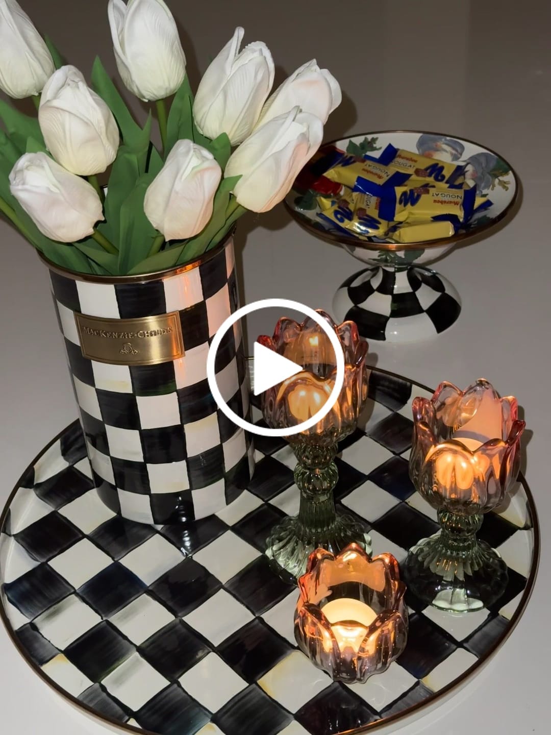 Customer video review of Courtly Check Enamel Utensil Holder by Mackenzie-Childs