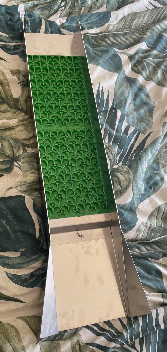 Customer photo review of Bare Bones Gold Sluice - no matting