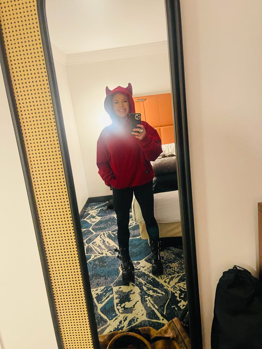 Customer photo review of DEVIL HOODIE - RED