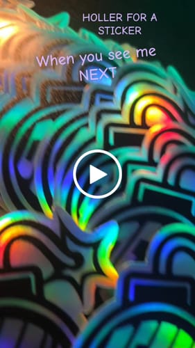 Customer video review of 100 2.5" Custom Holographic Stickers