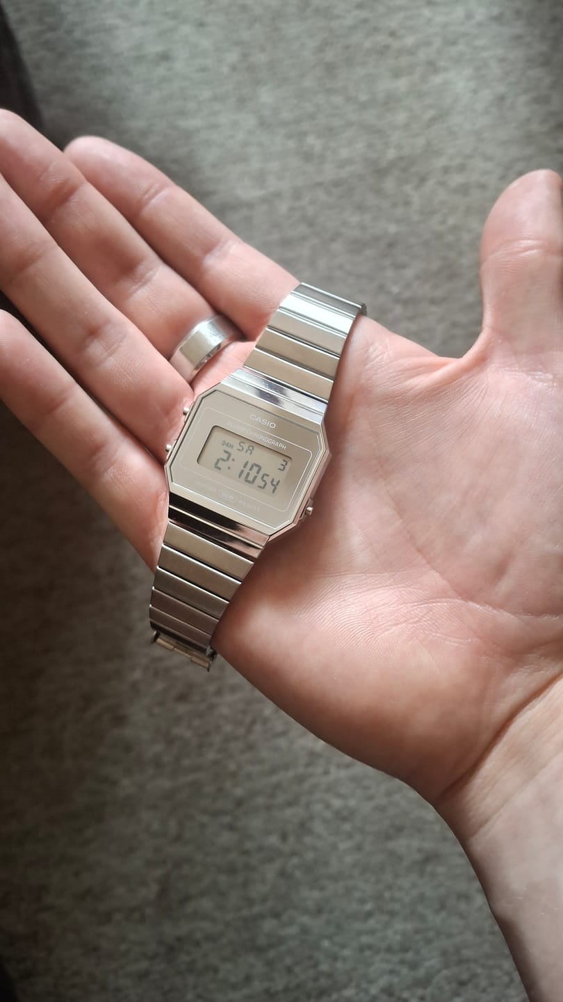 Customer photo review of Reloj Casio Vintage A700WEV-7A Plateado Slim