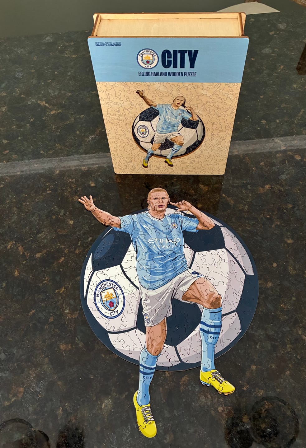 Customer photo review of Erling Haaland - Wooden Puzzle