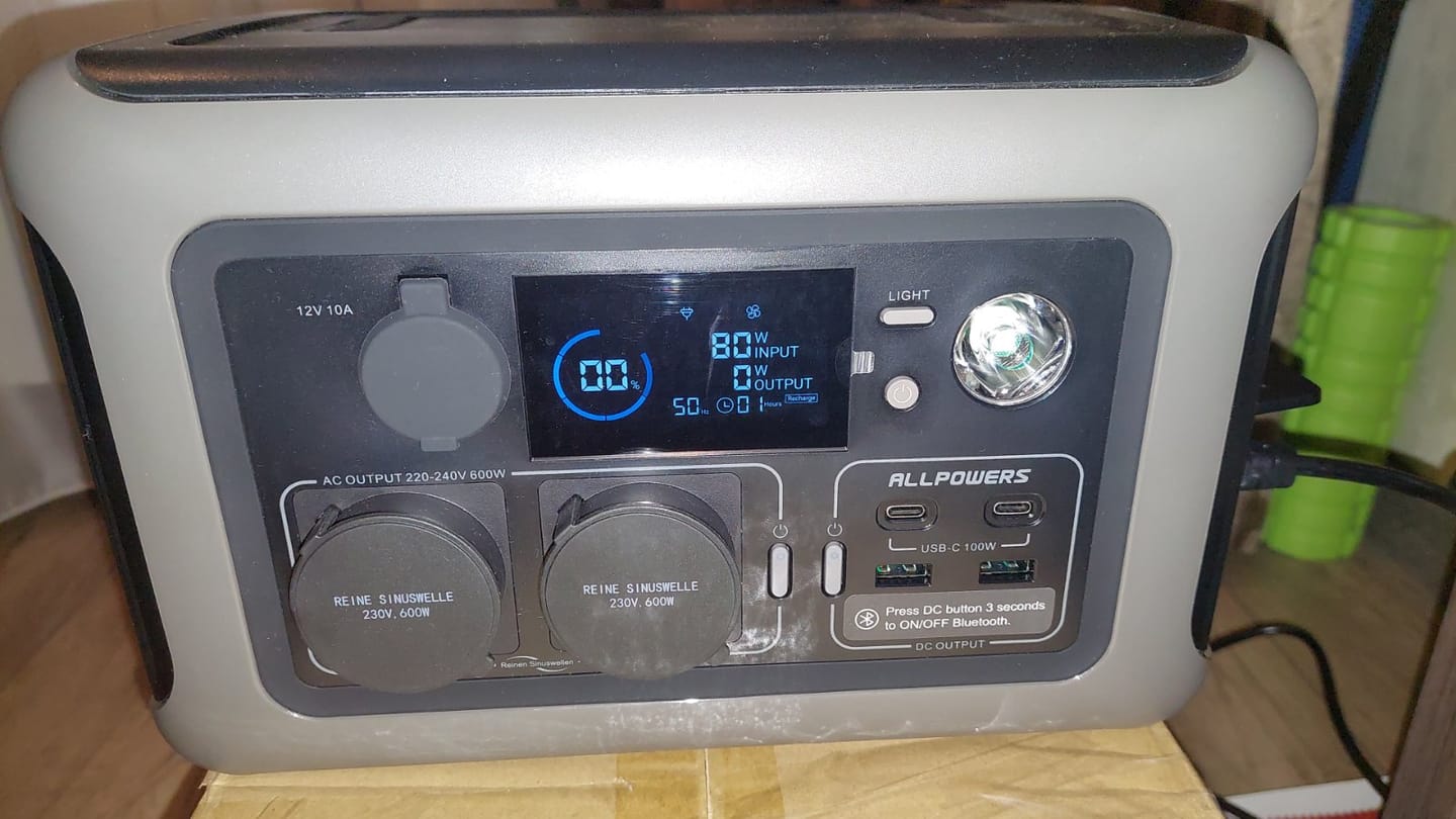 Customer photo review of ALLPOWERS R600 Portable Power Station 600W 299Wh LiFeP04 Battery