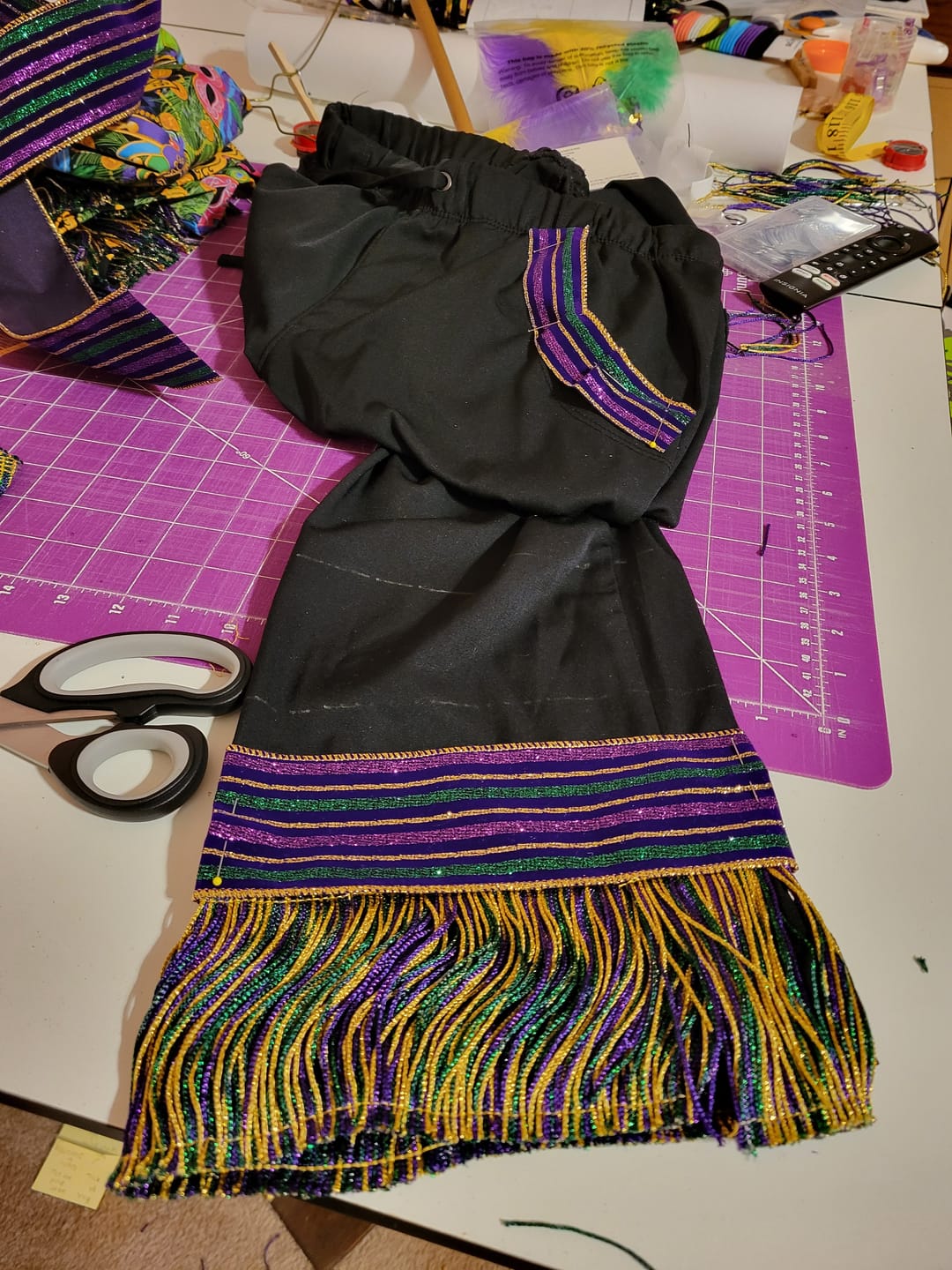 Customer photo review of 4" Metallic Chainette Fringe Trim (Sold by the Yard)