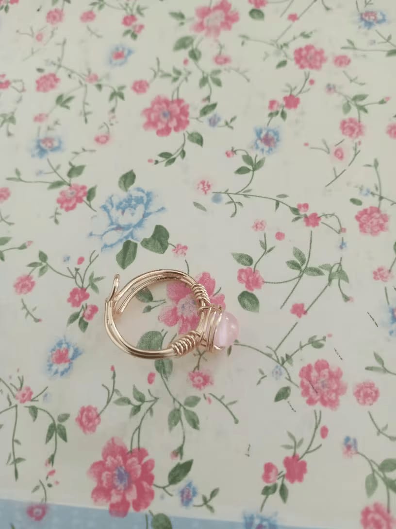 Customer photo review of Pembe Kuvars Yüzük Seti