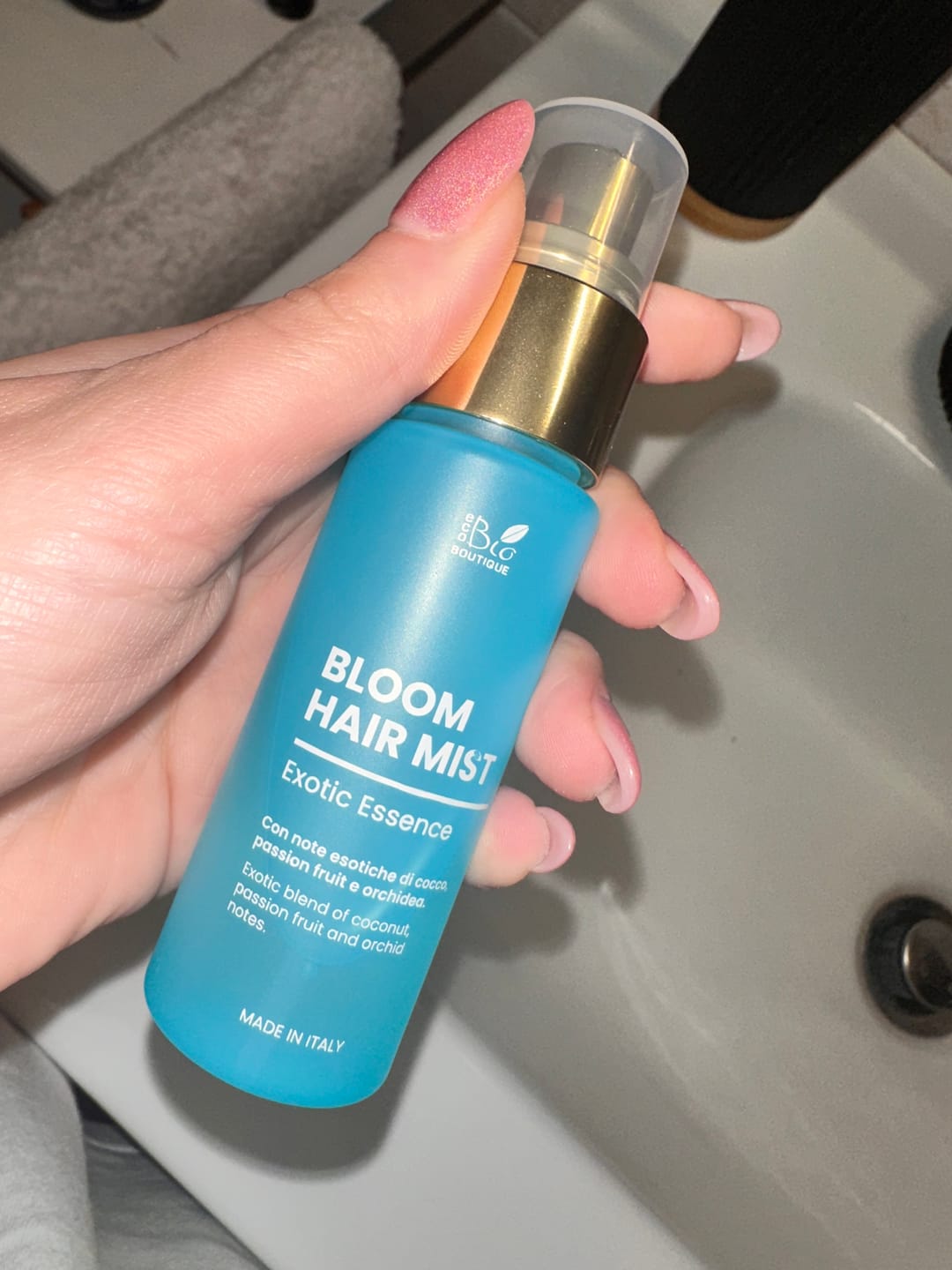 Customer photo review of Bloom Hair Mist