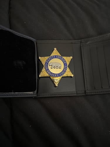 Customer photo review of Los Angeles County deputy Sheriff Bear Badge LASD Replica Movie Props