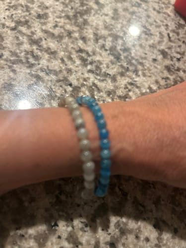 Customer photo review of Blue Apatite Bracelet Mini
