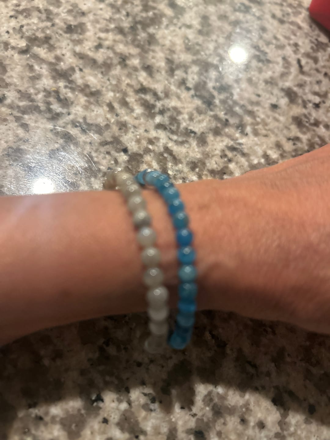 Customer photo review of Blue Apatite Bracelet Mini