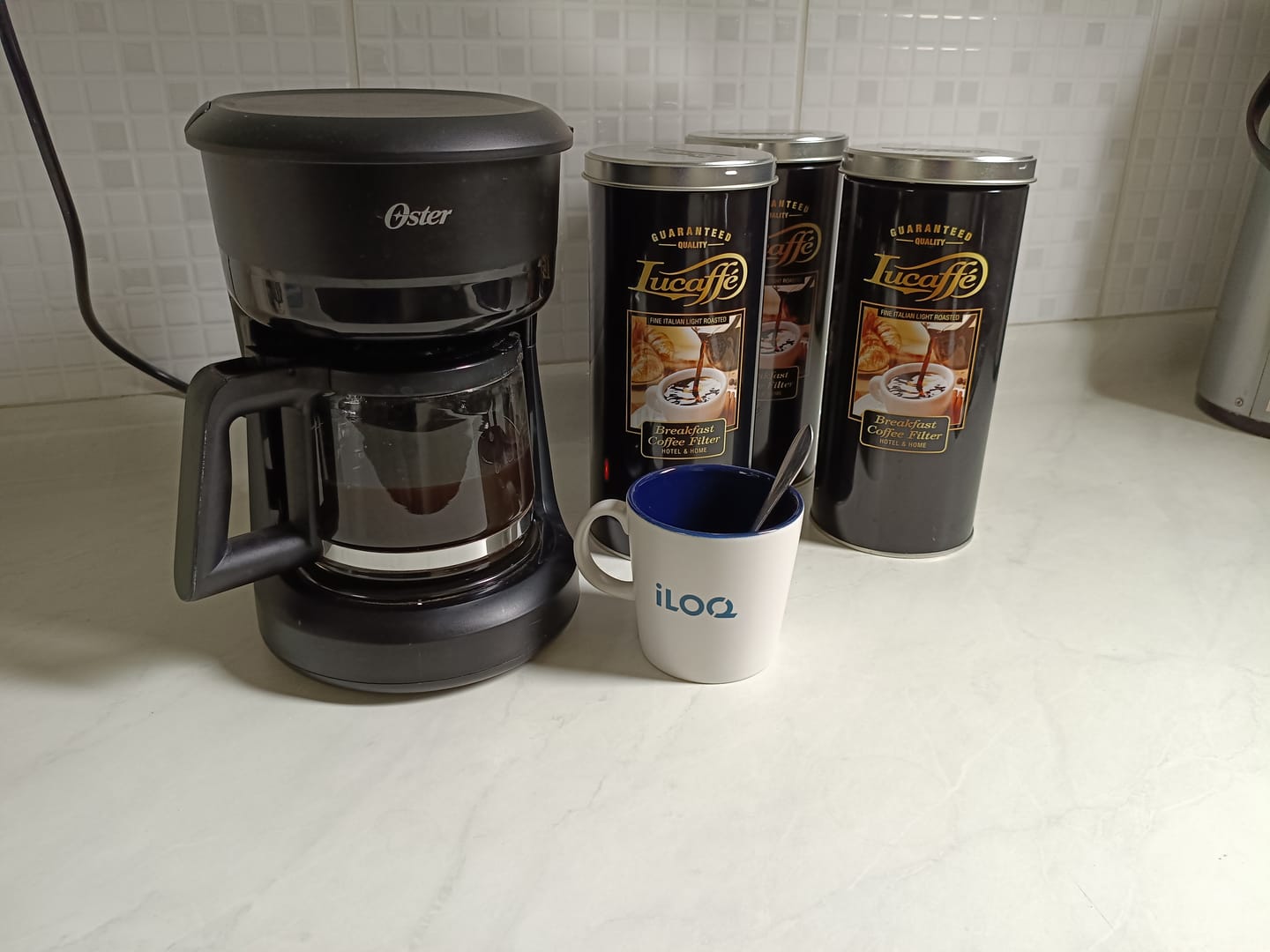 Customer photo review of Lucaffe Breakfast Coffee filter 500 grs Grano Molido