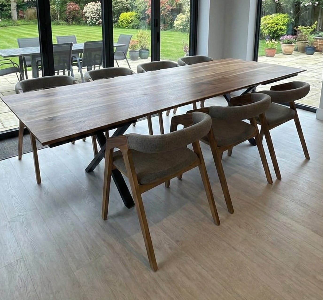 Customer photo review of Eva Extendable Walnut Dining Table