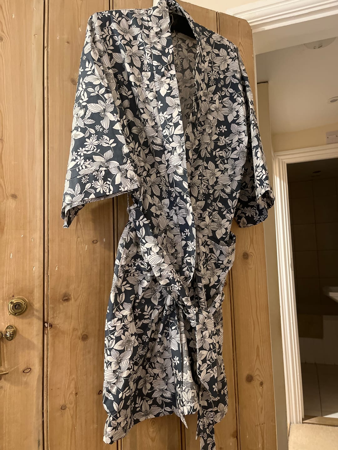 Customer photo review of Large Sketched Flowers Cotton Poplin Fabric