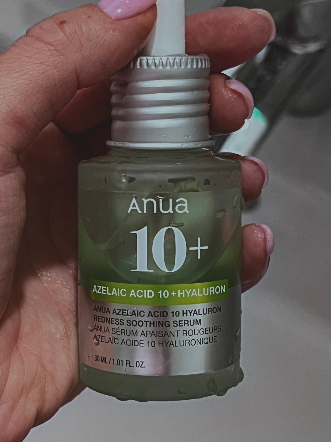 Customer photo review of Serums ar azelaīnskābi Anua Azelaic Acid 10 Hyaluron Redness Soothing Serum