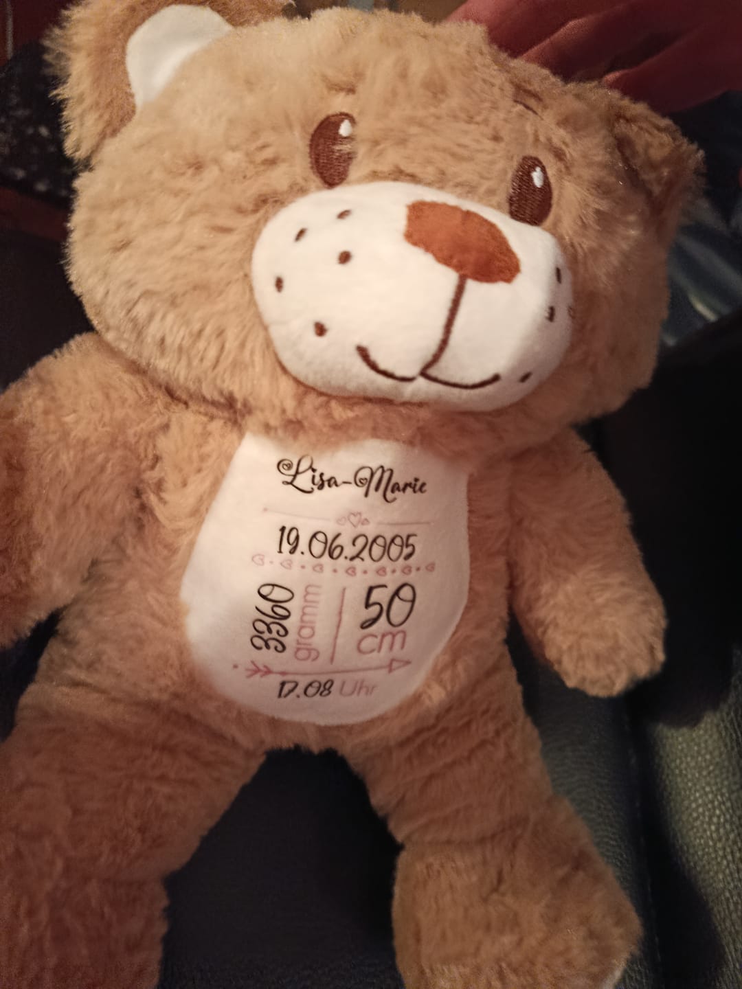 Customer photo review of Zur Geburt - Kinder-Kuschelbär