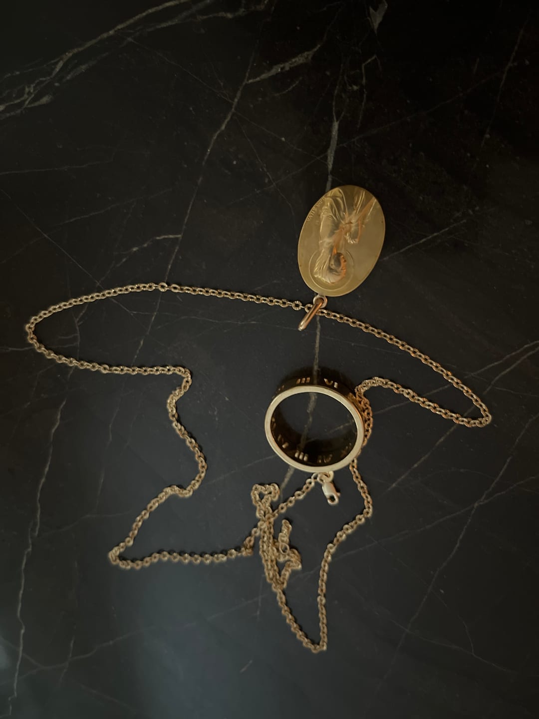 Customer photo review of Vintage Religious Prayer Pendant