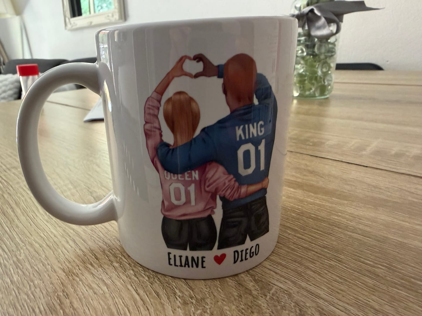 Customer photo review of Avec toi - Tasse personnalisée pour couple avec phrases amusantes