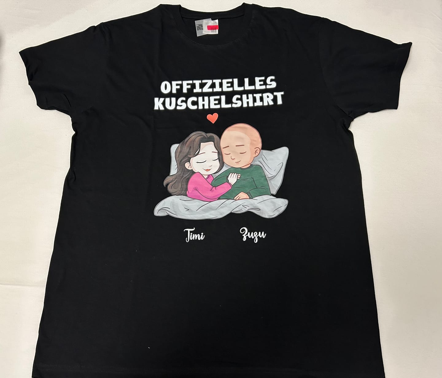 Customer photo review of Offizielles Schlafshirt - Personalisiertes T-Shirt für Paare