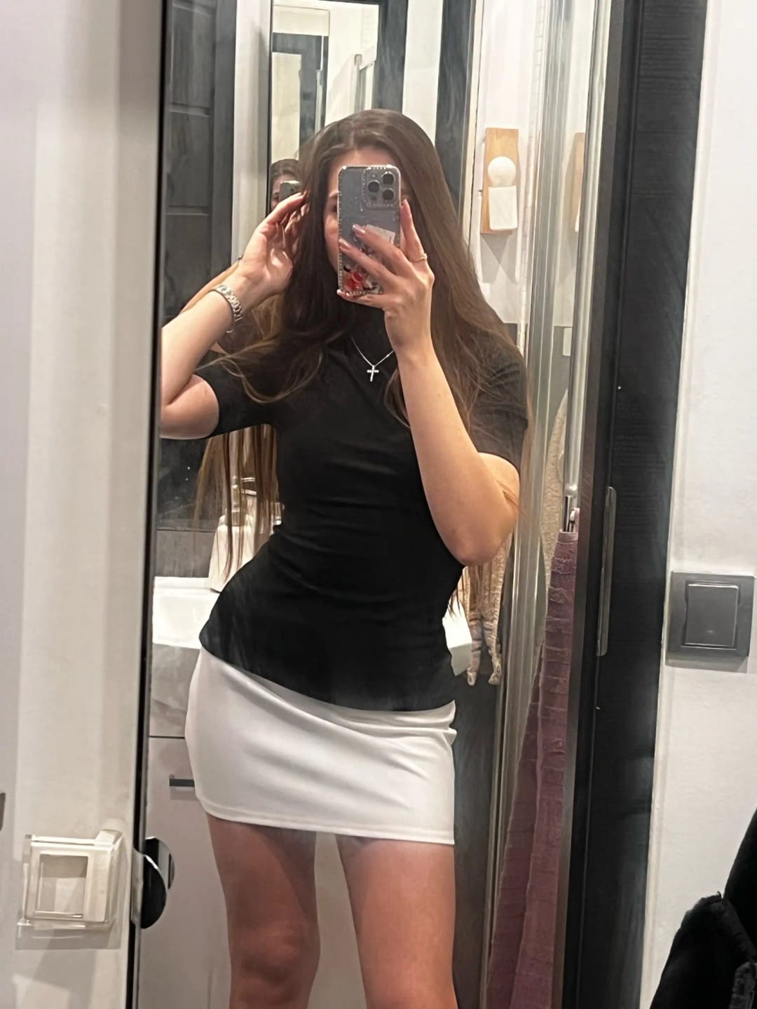 Customer photo review of Lisbeth High Neck Mini Dress