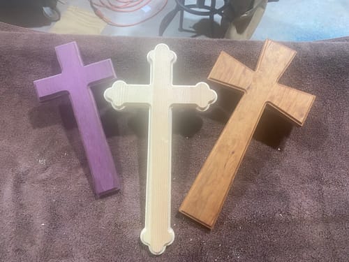 Customer photo review of 15.75x8.75" Roman Cross Acrylic Router Template